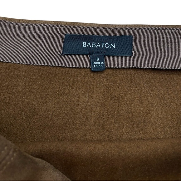 Aritza Babaton, Modern Mini Faux Suede Skirt, Size 0, Light Tan - Picture 3 of 10